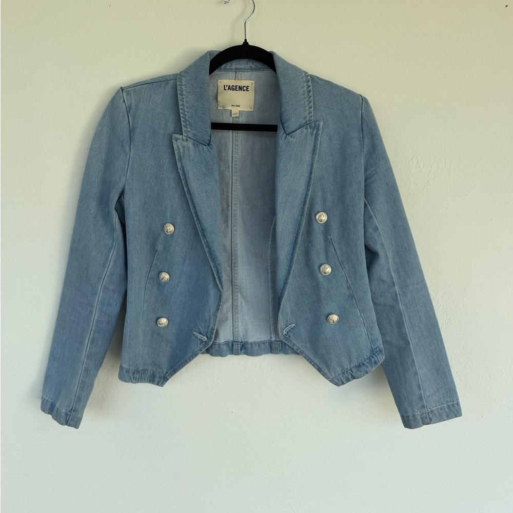L'AGENCE Light Blue Denim Jacket
